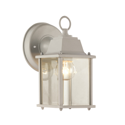 Trans Globe Lighting 40455 WH 1 Light Coach Lantern in White